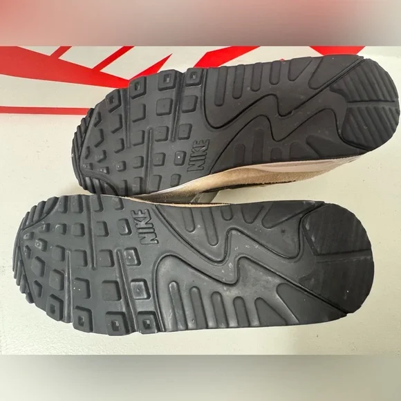 Nike Air Max 90 Futura Sneakers in White, Tan, and Black - Picture 4 of 5